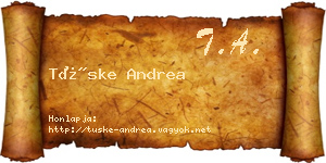 Tüske Andrea névjegykártya