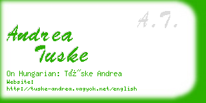 andrea tuske business card